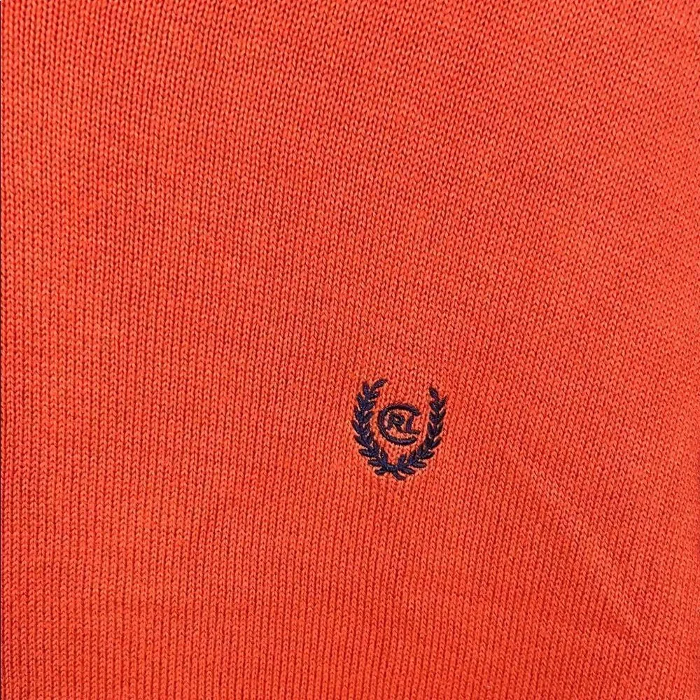 Ralph Lauren Chaps Men's Orange V-Neck Sweater size L